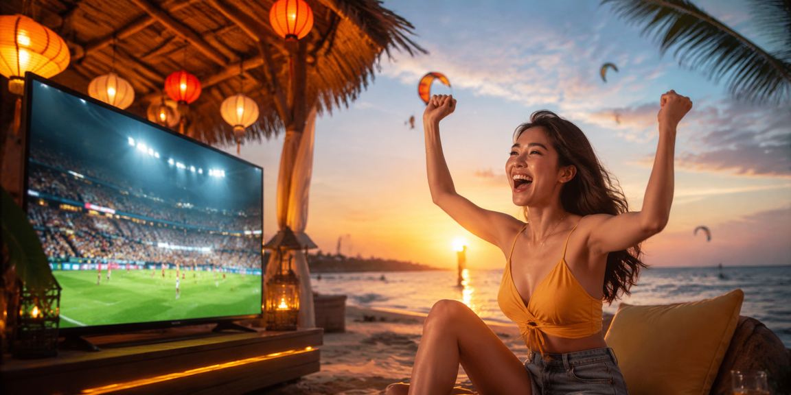 Người dùng đặt cược thể thao tại Hội An dưới ánh đèn lồng lung linh về đêm